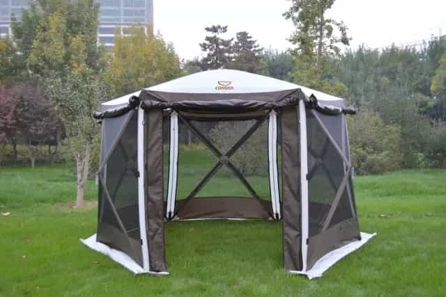 Шатер Condor, ART-2402, 6 сторон, отстёгивающийся пол, размер 365 x 320 x h225, вес 14,0 кг