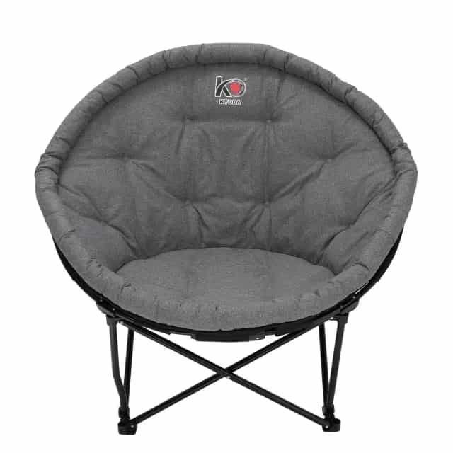 Кресло складное кемпинговое "KYODA" круглое р.104*84*49 см, цвет серый