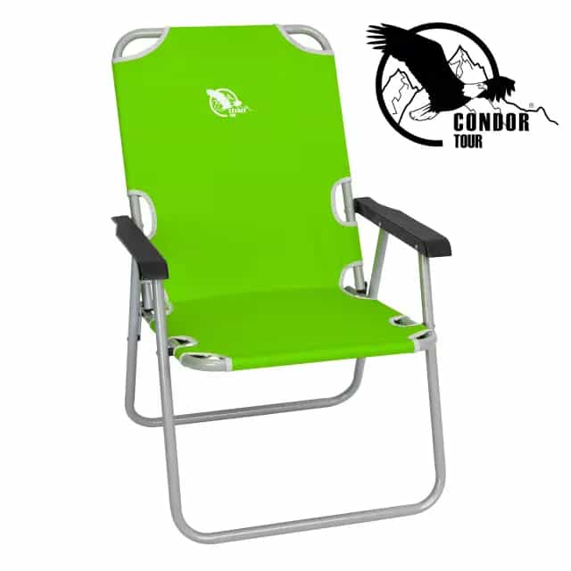 Кресло  раскладное "Condor" 54х62х40/85 см, цвет зеленый
