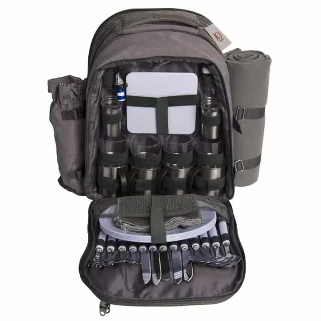 Рюкзак  для пикника TWPB-3167C286 (4 персоны) с ковриком и отдельным местом под термос