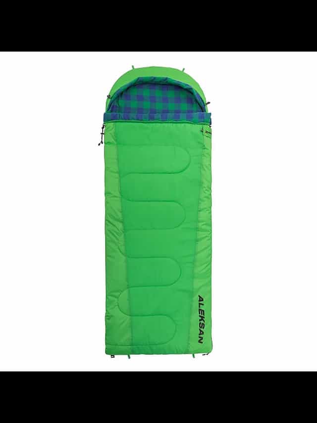 Спальный мешок ALEKSAN Wide 300L, 220x90, левый, зеленый