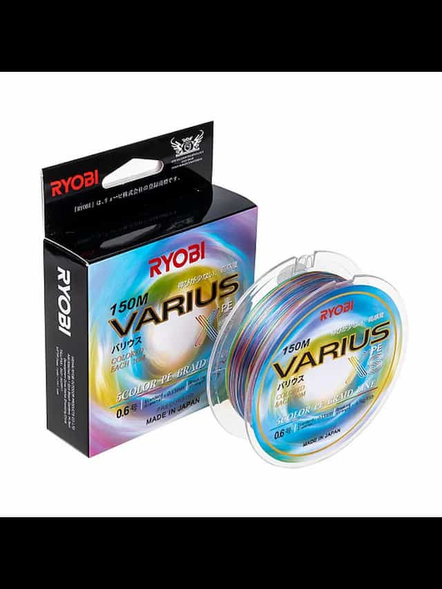 Шнур VARIUS PE8X-150MI 0.6# Multi Colour 0,128мм Ryobi