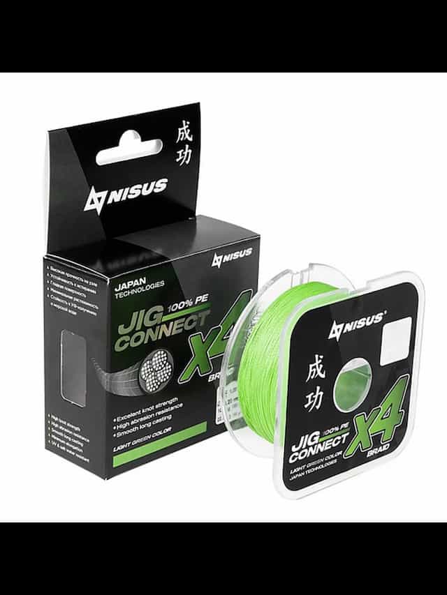 Шнур JIG CONNECT X4 PE Light Green 150m #0.4, 0.10mm