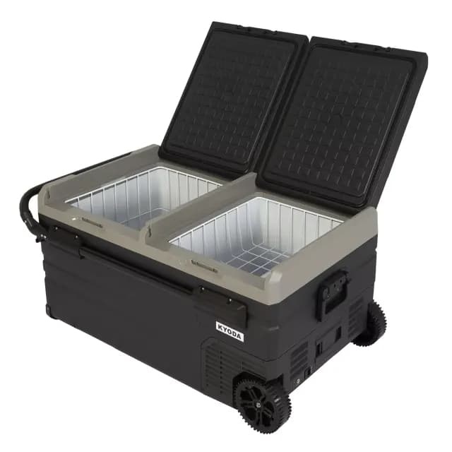Автохолодильник Kyoda TW75WH-E, двухкамерный, объем 75 л, вес 24 кг