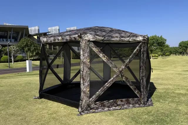 Шатер туристический KYODA 6 сторон, р.360*360*238см, плотн190Т, 210D, цвет КМФ