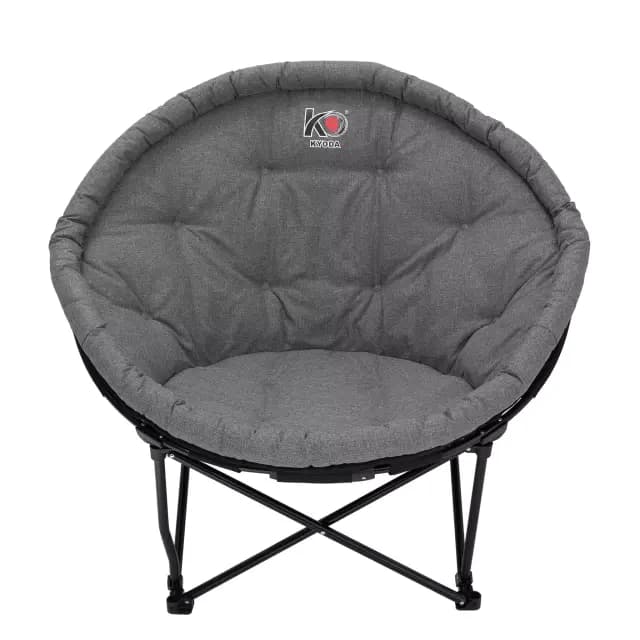 Кресло складное кемпинговое "KYODA" круглое р.104*84*49 см, цвет серый
