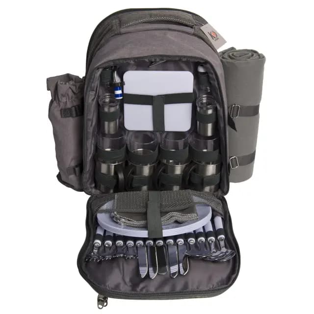 Рюкзак  для пикника TWPB-3167C286 (4 персоны) с ковриком и отдельным местом под термос