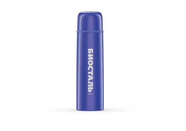 Термос у/г, NB-750C-B, с кнопкой, цвет синий, емкость 0,75 л