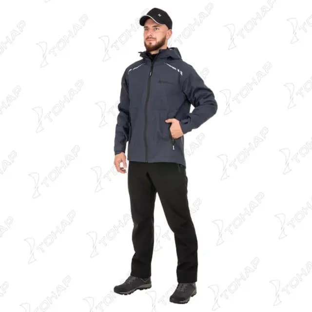 Куртка штормовая БАЙКАЛ 20/20K 3L, серый, 50/170-176, NISUS