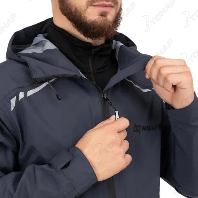Куртка штормовая БАЙКАЛ 20/20K 3L, серый, 50/170-176, NISUS