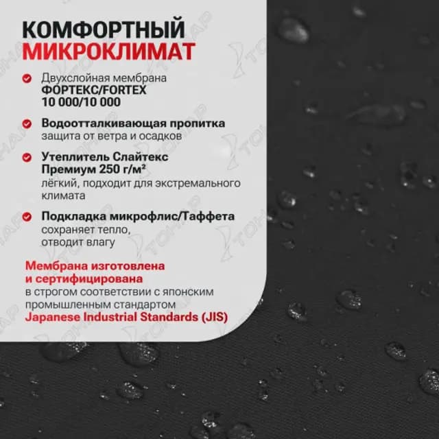 Полукомбинезон зимний -40 ЧАРЫШ ПРО, 10/10 К, цв.черный р. 58/182 (4XL) Helios
