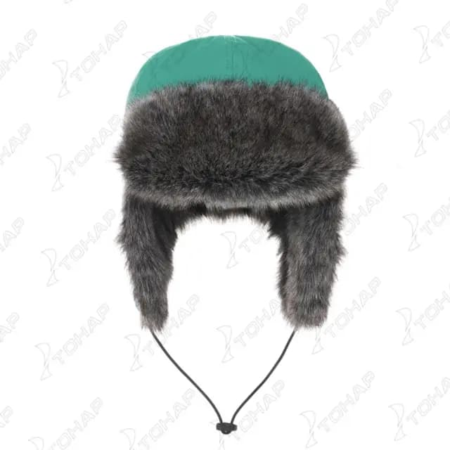 Шапка-ушанка женская ZABAVA, AQUA GREEN/BLACK Helios