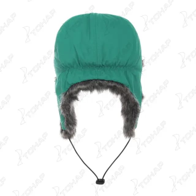 Шапка-ушанка женская ZABAVA, AQUA GREEN/BLACK Helios