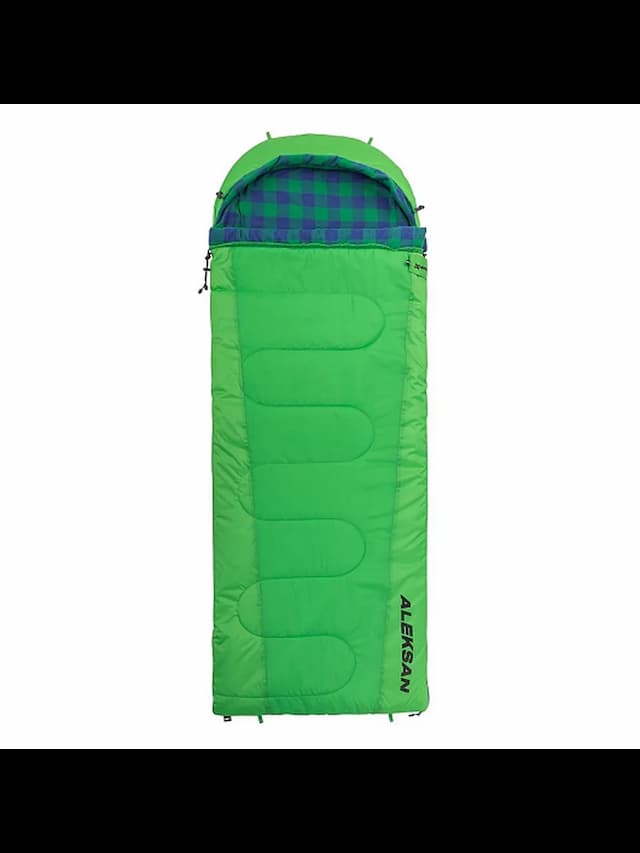 Спальный мешок ALEKSAN Wide 300L, 220x90, левый, зеленый