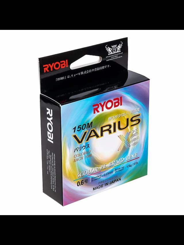 Шнур VARIUS PE8X-150MI 0.6# Multi Colour 0,128мм Ryobi