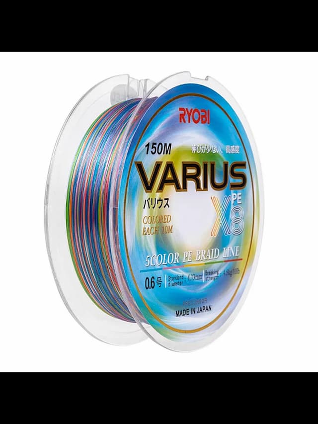 Шнур VARIUS PE8X-150MI 0.6# Multi Colour 0,128мм Ryobi