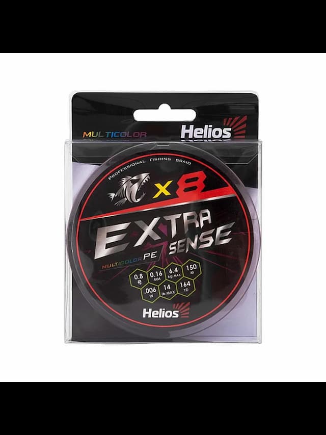Шнур Extrasense X8 PE Multicolor 150m 0.8/14LB 0.16mm