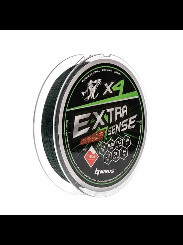 Шнур Extrasense X4 PE Green 150m 2.5/38LB 0.28mm