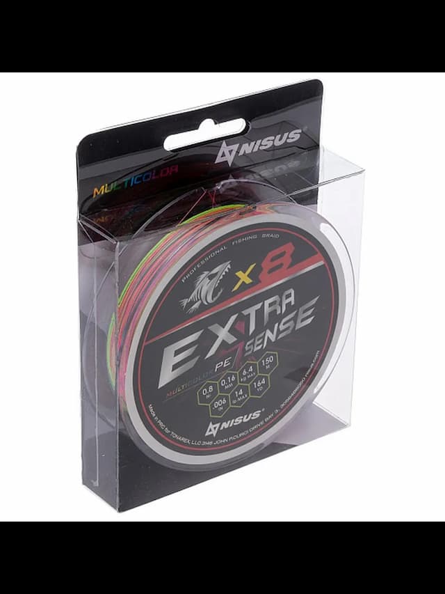 Шнур Extrasense X8 PE Multicolor 150m 0.8/14LB 0.16mm