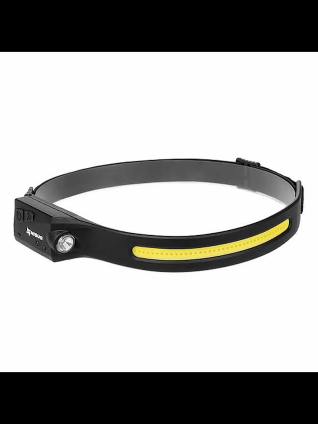 Фонарь налобный сенсорный LED-120 LM, COB-340 LM, IPX4, USB