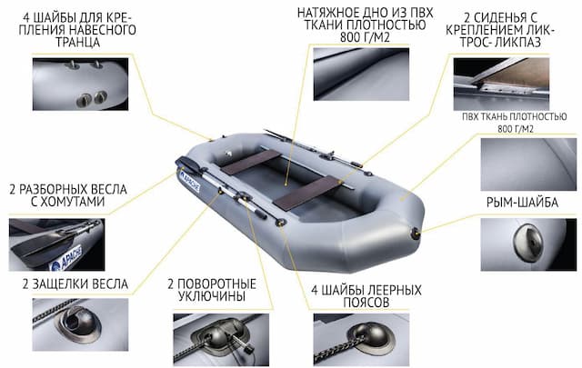 Лодка APACHE 260 графит