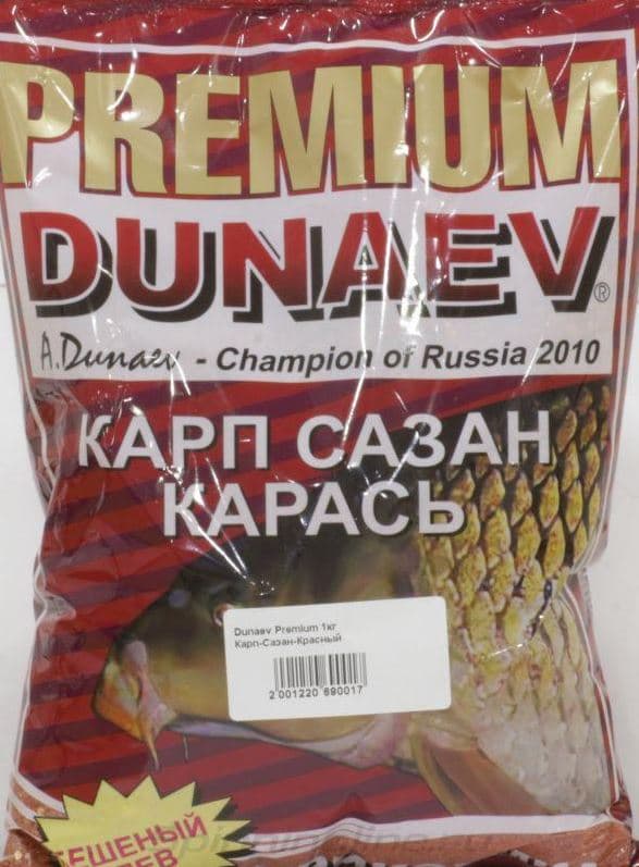Прикормка "DUNAEV-PREMIUM" 1кг Карп-Сазан Красная