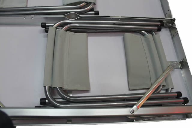 Стол Туристический складной + 4 стула, р-р: 120*60*70, арт 8812 коричневый