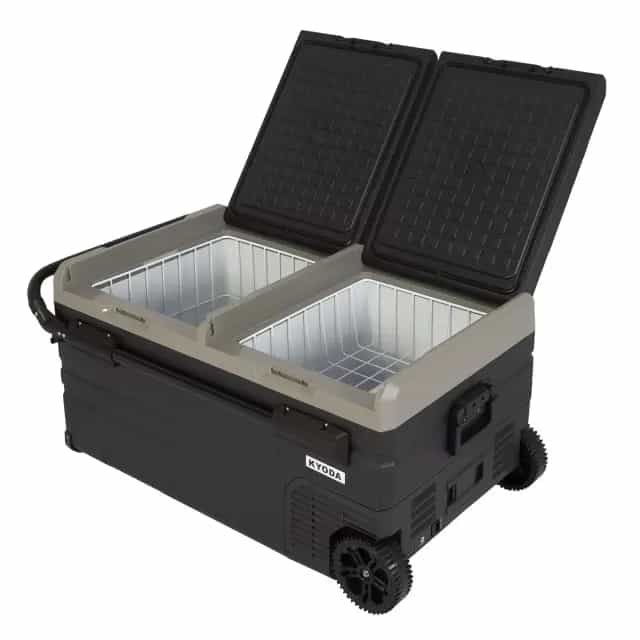 Автохолодильник Kyoda TW75WH-E, двухкамерный, объем 75 л, вес 24 кг