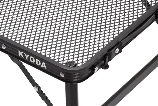 Стол складной KYODA, столешница металл. сетка, ножки металл, размер 60х40х27/56, цвет черный