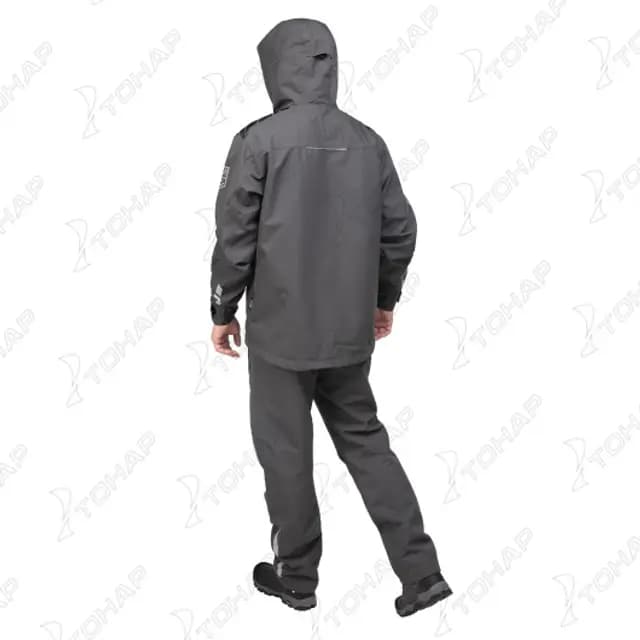 Костюм штормовой БЕРГ ПРО +15С, 15/15К, графит, 56/182 (3XL), Helios