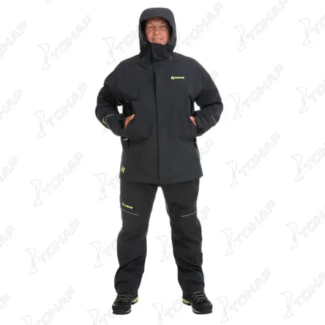 Костюм штормовой ИРТЫШ 3L, 20/20K, черный, XL, NISUS