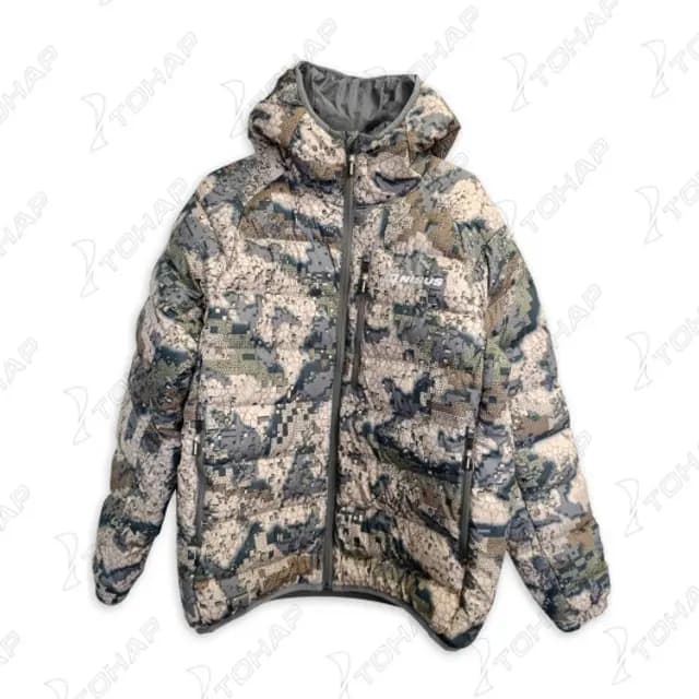 Куртка утепленная -5С ВАЛДАЙ, с капюшоном, серый спектр, 3XL, NISUS