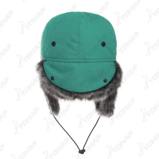 Шапка-ушанка женская ZABAVA, AQUA GREEN/BLACK Helios