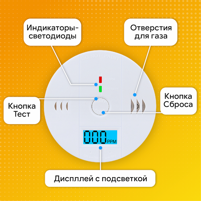 Датчик обнаружения угарного газа