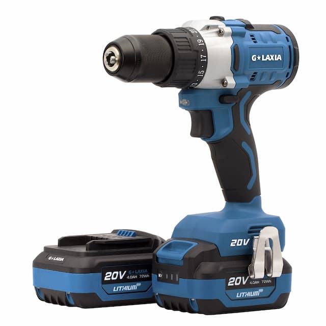 Дрель-шуруповерт GALAXIA 4Ah Li-ion,100H*m 20V, серия Professional, 2 аккумулятора, зарядное устр.