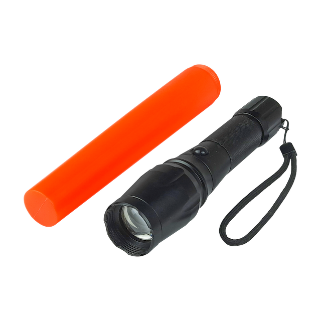 Фонарь ручной жезл POWERSTYLE, корпус металл, аккумулятор, 220V, зарядное устройство