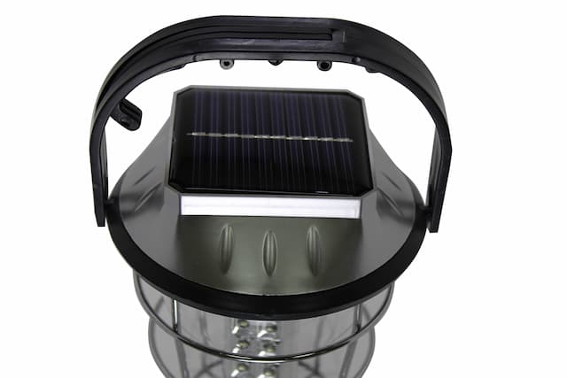 Лампа туристическая LED большая 2 в 1,солнечная батарея, арт 9036