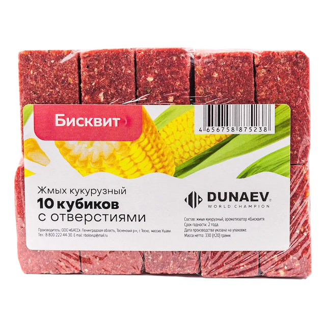 Макуха Дунаев жмых кукурузный с добавкой Бисквит, уп