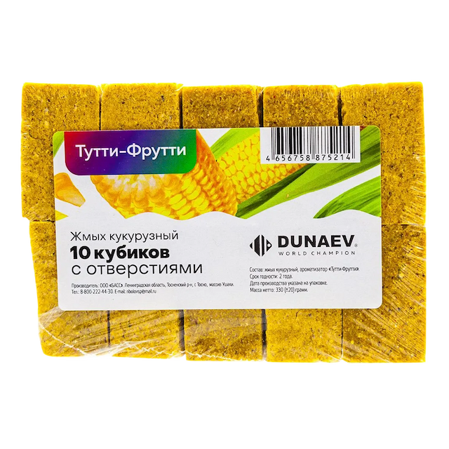 Макуха Дунаев жмых кукурузный с добавкой Тутти-Фрутти, уп