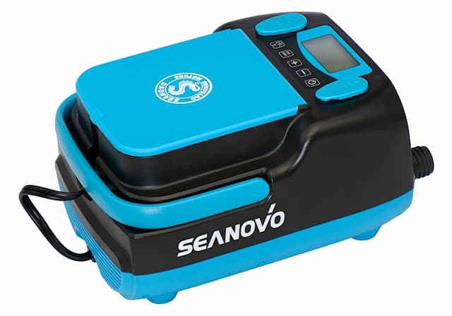 Насос аккумуляторный двухступенчатый HT-999 Seanovo для лодок ПВХ ( 0,34-1,38 атм ) крокодил