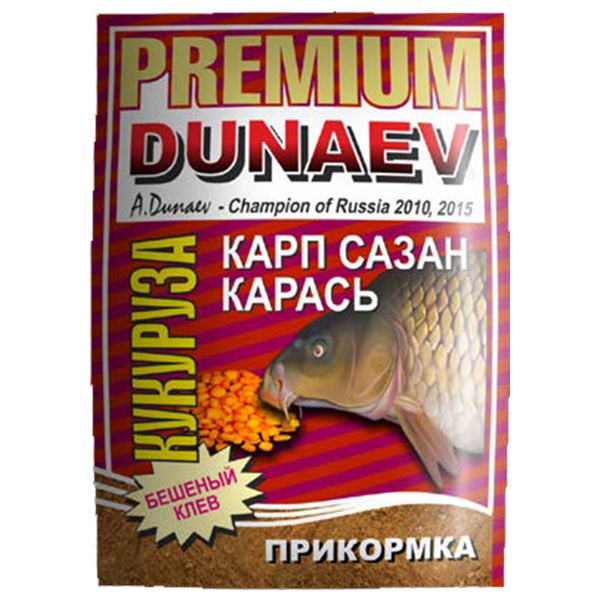 Прикормка "DUNAEV-PREMIUM" 1кг Карп-Сазан Кукуруза