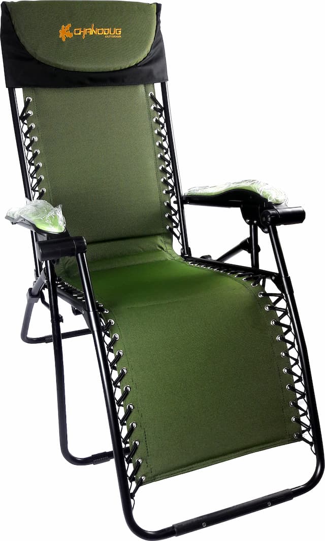 Шезлонг туристический VIP , цвет зеленый, 93х70х165 см, 7,7 кг