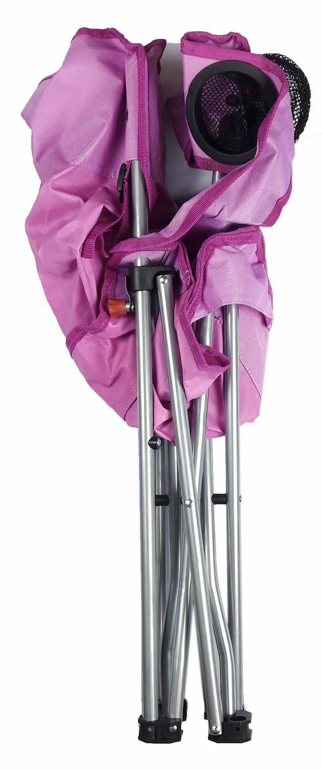 Стул складной с подлокотником цвет: розовый