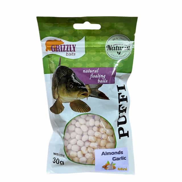 Тесто Воздушное Grizzly Baits Puffi Миндаль Чеснок Almonds Garlic , вес 30 г