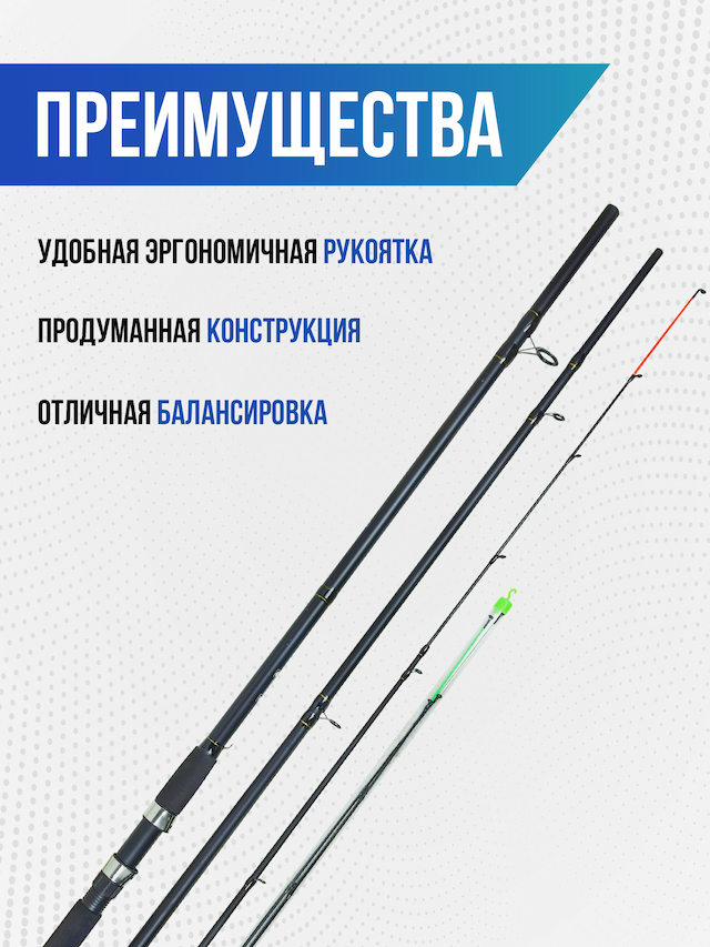 Удилище фидерное Condor Accurate длина 3,60 м, тест 180 гр, carbon, штекер